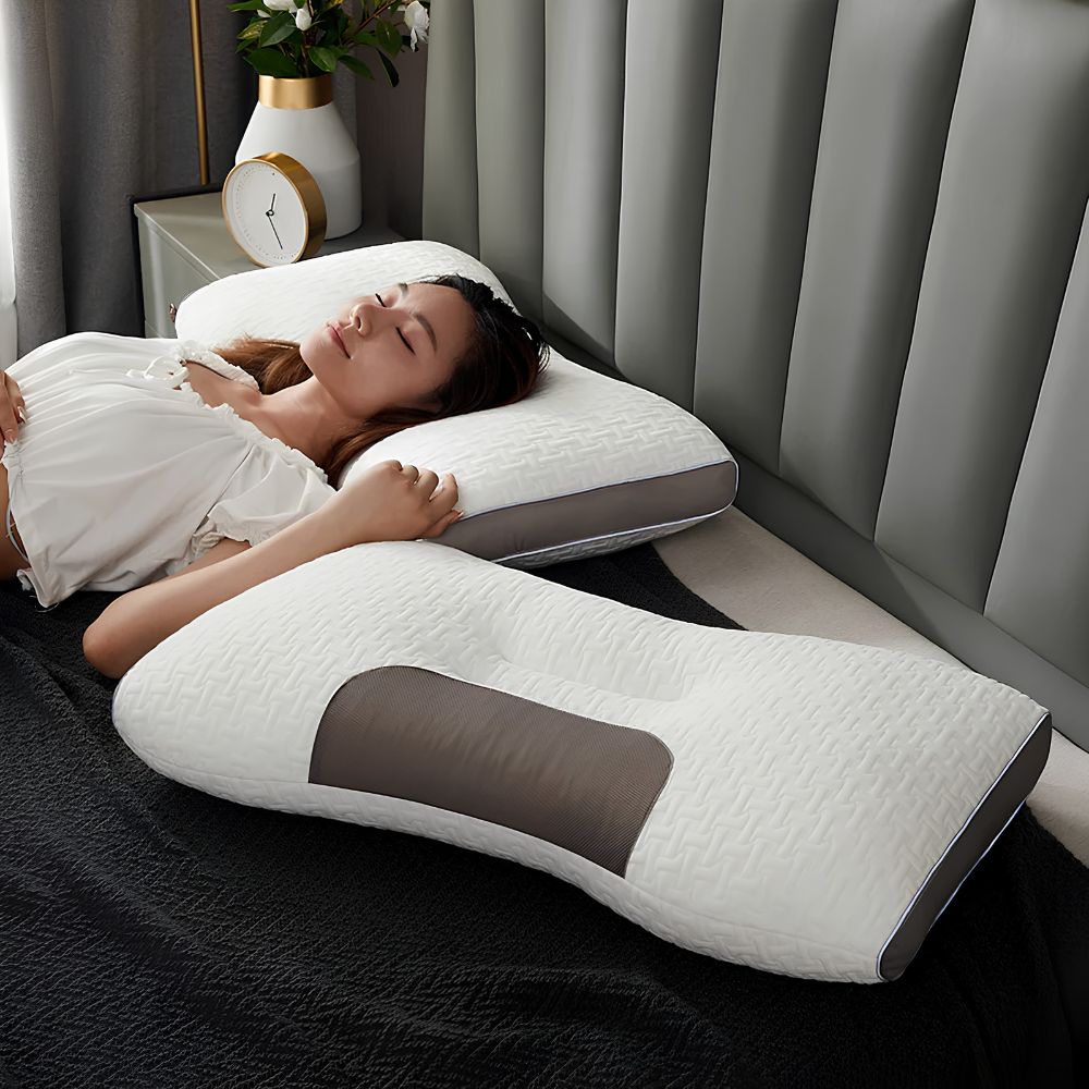 Almohada Ortopédica Cervical Premium – Descanso Tipo Hotel y Alivio del Dolor de Cuello