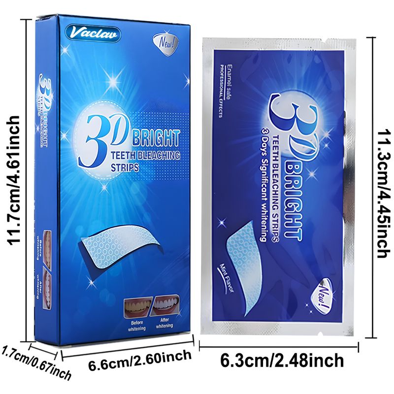 Tiras Blanqueadoras Dentales 3D Bright – Blanqueamiento Profesional Desde Casa